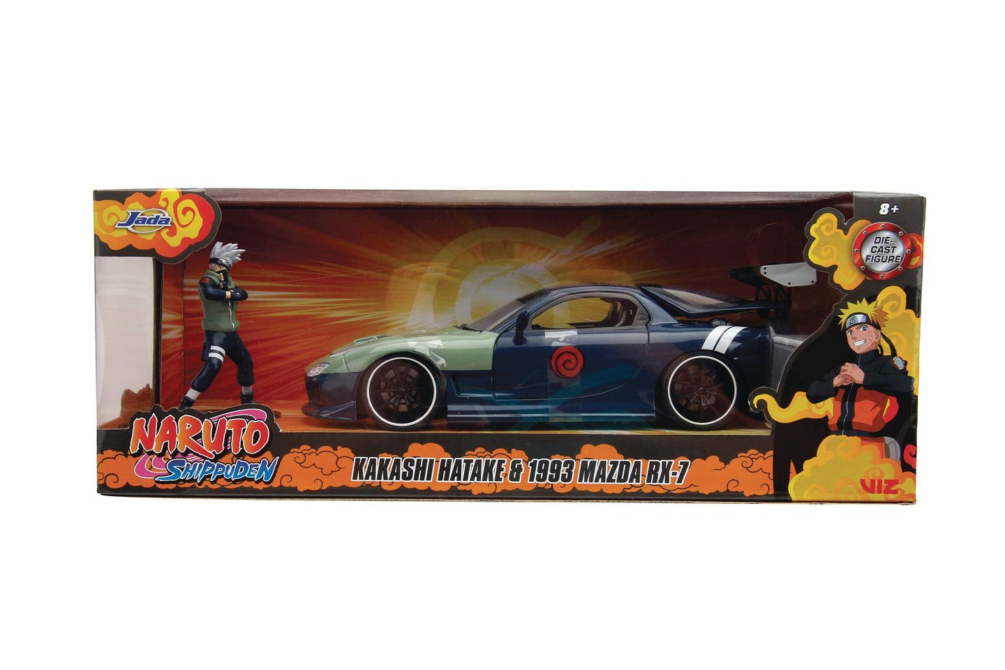 Naruto 1995 Mazda RX-7 Figure with 1/24 Die-Cast Vehicle