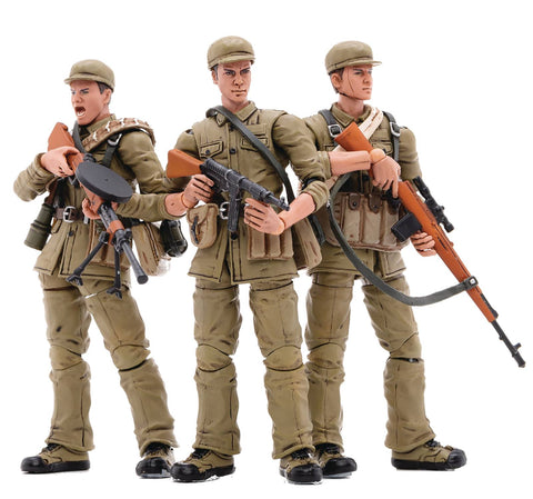 Joy Toy Chinese Peoples Volunteer Army (Spring) 1:18 Figure 3 Pack